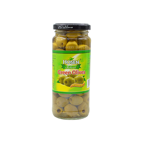 HOSEN GREEN OLIVES PITTED 345G (1x12)